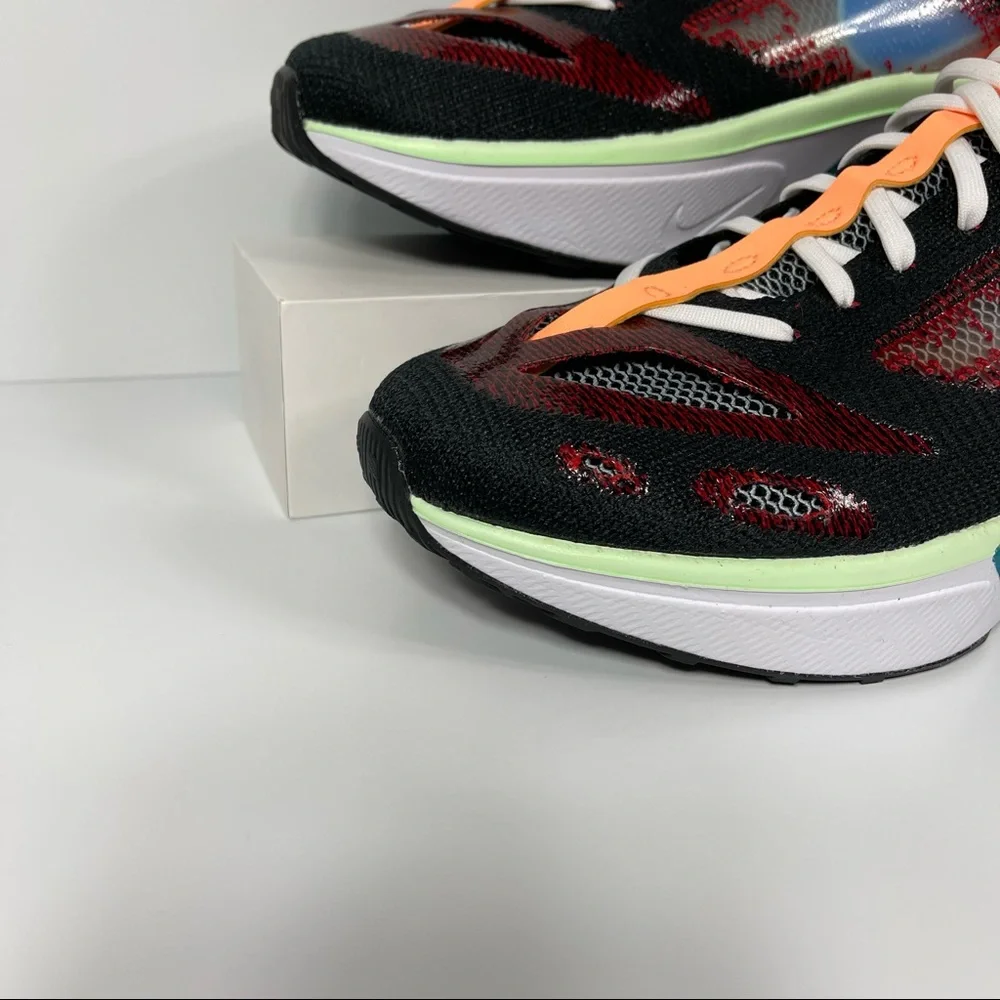 NIKE N110 D/MS/X DIMSIX FLYKNIT MENS RUNNING SHOES SIZE 10 BLACK BLUE RED NEW - Picture 5 of 10